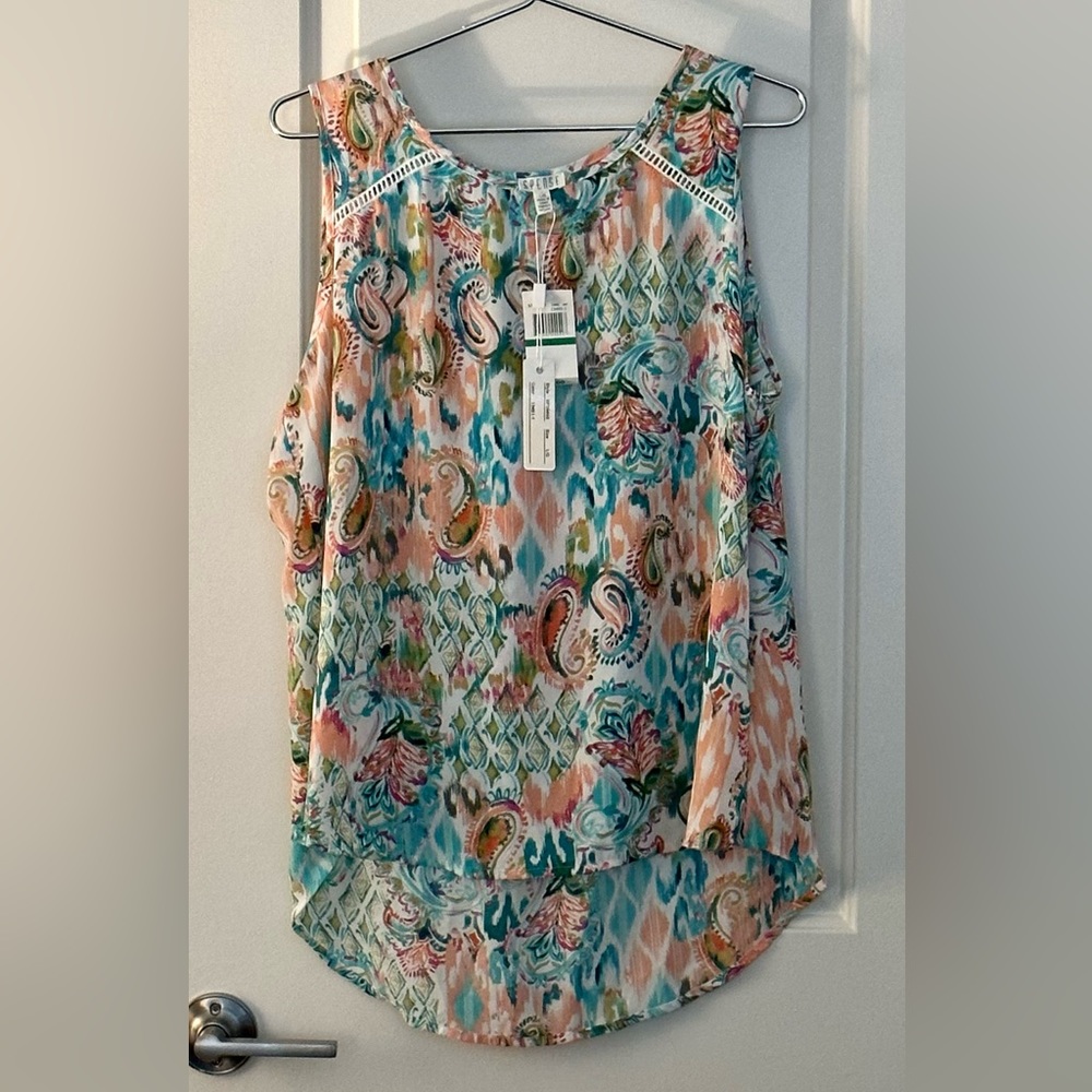 NWT! Spense Womens Printed Tank Top Large